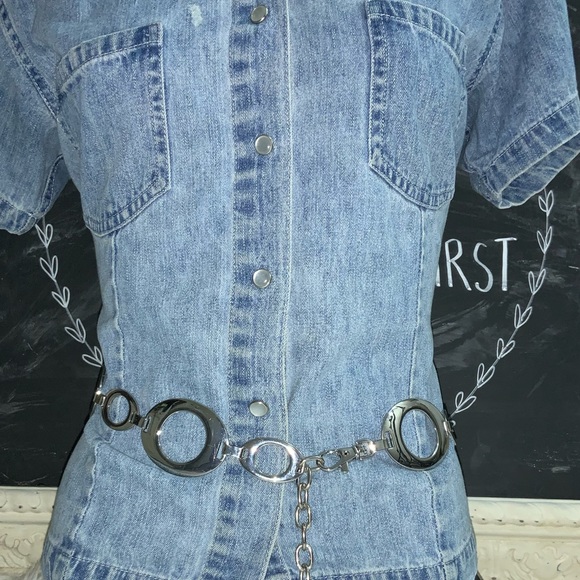 Silver Circle Chain Belt main image 5